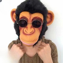 동물 마스크 얼굴 물고기 호랑이 말 머리 고릴라 가면, 얼룩말 마스크 헤드기어