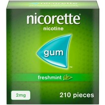 Nicorette 프레쉬Mint 프레쉬 Mint Gum 2 mg 210 Pieces 