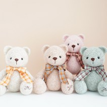 [JW손뜨개] 테디베어 코바늘 인형 만들기 패키지 DIY, 인디민트