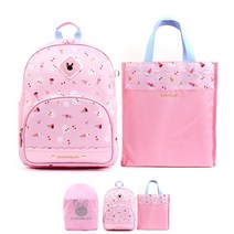 MINI Q BIG 초등 여아 신학기 책가방 보조가방 세트(레인커버포함) (MA1056) 로라앨리아이스크림책가방세트 Roraailey Ice-cream Backpack Set 백팩