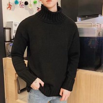 남자 민무늬 댄디 터틀넥 니트 스웨터 데이트패션 봄가을준비 라운드티 남친코디 남성기본옷
