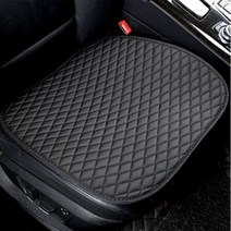 벤비아 다이아몬드 퀼팅 가죽 방석 1+1 차량용 수납포켓 시트커버 카시트 자국방지 자동차 BMW 벤츠 제네시스 현대 기아 등 쌍용 00600, 1번 블랙 앞1+1