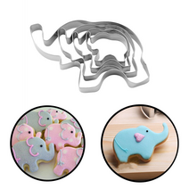 할로윈 쿠키틀 쿠키커터 머핀 마들렌 쿠키 과자 만들기 크리스마스 4 개대 동물 스테인레스 스틸 코끼리 모양 케이크 퐁당 비스킷 금형 베이킹 도구 주방 가제트, 1 세트