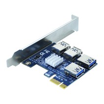 엠비에프 PCI-E USB3.0 멀티4포트 라이저 카드, MBF-MINING4P