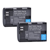 LP-E6NH LP E6 캐논 EOS R R5 R7 R6 60Da 70D 80D 90D 5DSR 5Ds Mark II, 02 2x Battery, 02 2x Battery