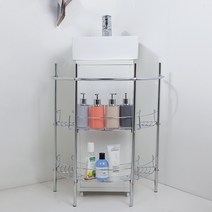 이안비즈 메탈 욕실 코너선반, 세면대 2단선반, 1개