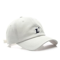 리카 L 이니셜 로고 패션 커플 볼캡 야구 모자