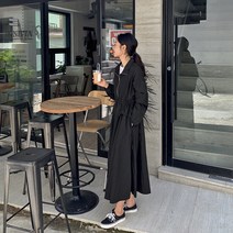핫핑 텔즈어바웃 반집업롱원피스
