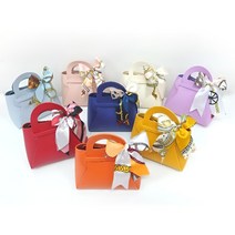 단디컴퍼니 가죽 구디백 선물 상자 답례품 포장 박스 스카프 가방, 핑크