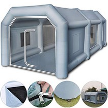 자동차 공기 주입식 스프레이 페인트 부스 산업용 페인팅 텐트 트럭 및 버스, 03 8x4x3mH 2blowers