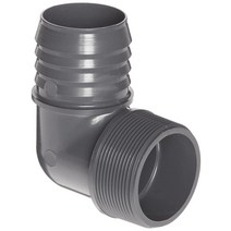 Spears Manufacturing 1413 시리즈 PVC 튜브 피팅 90도 엘보 스케줄 40 그레이 가시 x NPT 수