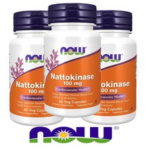 2+1 나우푸드 나토키나아제 낫토키나제 효소 100mg 60캡슐 3병