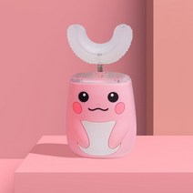 가성비어린이용 U 모양 전동 칫솔 충전식 실리콘 치과 클리너 만화 360 ° 음파, 17 7-15 toothbrush