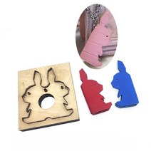 DIY 토끼 문양 가죽공예 목형 철형 칼 금형 가죽 핸드메이드, 금형틀, 1개