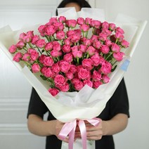 생화 스윗핑크장미100송이꽃다발 꽃다발 선물 기념일, 100송이꽃다발+전지가위
