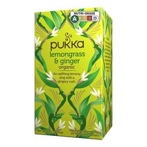 Pukka Herbal Teas 레몬그라스 및 생강 카페인 프리 20개 USA 미국, Lemongrass,Ginger