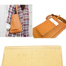가죽공예 도안 여성용 숄더백 바느질 패턴 22x32x5cmcm 500gsm 헤비 웨이트 다이 커팅 중공 스텐실 템플릿, 한개옵션0