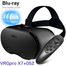VR VR기기3D VR 헤드셋 스마트 가상 현실 안경 헬멧 스마트폰용 컨트롤러가 있는 전화 렌즈 헤드폰 7 인, 한개옵션1, 02 with gamepad2