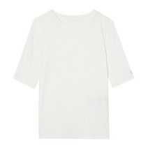 베스띠벨리 여성용 베이직 골지 라운드 반팔 니트 BEIBD9803