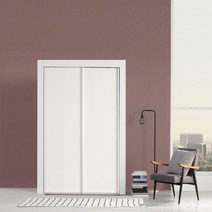 라오르 4자(1340mm) 슬라이딩옷장 *양옆기둥 서비스*, 화이트