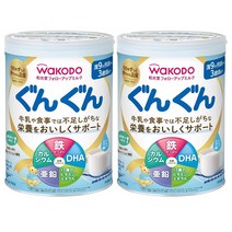 Wakodo Gungun Baby Follow-Up Milk With Iron 와코도 철분 DHA 함유 군군 분유 (9-36개월) 830g 2개