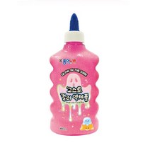 종이나라 고스트 컬러 액체풀 반짝이풀 야광핑크 180ml, 1개