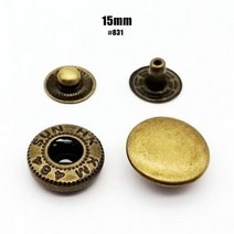 불박기 가죽 공예 불박 도장 기계 제작 인쇄 25 세트 10 12.5 15mm #633 655 831 201 금속 재봉 프레스 패스너 스냅 버튼 포퍼 가방 의류 재킷 코트 수리 도, bronze 15mm 831