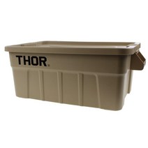 THOR 리빙박스 정리함 THOR 토트 컨테이너 수납함 53L, 올리브