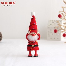 노르디카 니세 전광장식 산타 펠트 시리즈 빨간 북유럽 목제인형