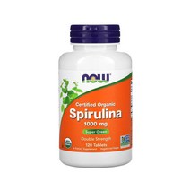 나우 푸드 서티파이드 오가닉 스피루리나 1 000mg 120정 Spirulina