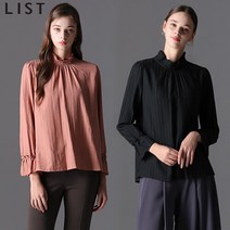 리스트 [리스트] 프릴넥 포인트 블라우스
