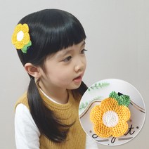 공주마마 옐로우빅플라워집게핀