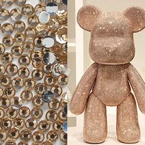 당일발송 브릭베어 23cm 보석십자수 키트 핸드메이드 베어브릭, 4.샴페인 골드 23cm