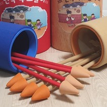 국산 월드토이 안전소재 방울 투호놀이 추가 화살 세트 추석 설날 명절 전통 민속 놀이 (청홍)