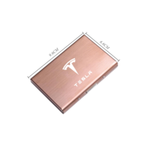 무료배송지갑 신용 카드 은행 상자 테슬라 모델 3 X S Y 액세서리에 대 한 RFID 알루미늄 합금 도난 방지, [02] 분홍색, 02 분홍색