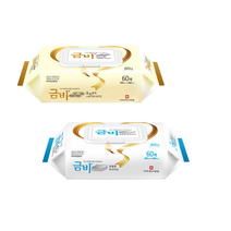 금비 대형 물티슈 1팩(60매) 올록볼록 도톰한 엠보싱/대용량 빅사이즈(200mmx300mm), 대용량 빅사이즈 플레인 타입