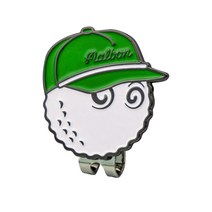 덕블랙 골프 양면 볼마커 자석 클립 골프 볼마크 모자 햇클립, 와인 레드 야구 그린