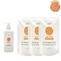 NEW삶은것처럼 1종 살균 주방세정제30초의 기적 살균&세정을 한번에600mlX1개+1500mlX3개, 단품