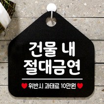 [바보사랑] 오픈 사무실 문 실내 걸이용 포맥스 화장실 금연 안내판 팻말 제작 285건물내, 옵션1:285건물내절대금연 / 옵션2:블랙판+문구화이트