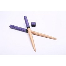 거꾸로된스케일 나무 박쥐 소재 광택 빛나는 벌 테이퍼 롤 사양 블루 고무 (나무 소재)드럼스틱 직경 20mm 길이 350mm 단단한 재료, 보라색