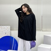 쉐얼유 여성용 프롬 루즈핏 긴팔 레이어드 티셔츠