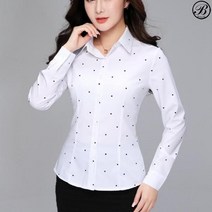 베베퀸즈 도트니 긴팔 여성 블라우스