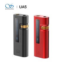 Shanling UA5 듀얼 ES9038Q2M 칩 휴대용 USB DAC AMP PCM 768khz DSD512 Type-c ~ 3.5/4.4mm 헤드폰 증폭기, Black