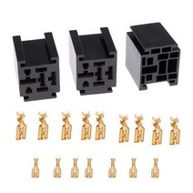 GHSHOP 터미널이 있는 8x3 조각 자동차 80A 5 핀 릴레이 소켓 커넥터 홀더, 설명, 블랙, 6