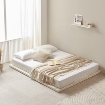 [1만원 즉시할인][방문설치] 크라운퍼니쳐 로우 저상형 침대 SS 슈퍼싱글 매트제외, 크림화이트