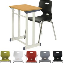 HS멀티기획6-S 학원용책걸상세트 학생용책상 학교 학습 교육 의자공부방 수강용 1인용교실, 그레이