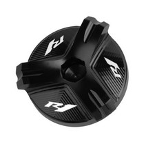 오토바이 CNC 엔진 오일 필러 캡 플러그 커버 야마하 YZF R1 R3 R6 YZFR1 1998-YZFR3 2015-YZFR6 YZFR6S 2006-2021, R1 Black