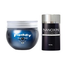 패디 FADDY 무스 앤 홀드 헤어 왁스 150ml+나녹신 헤어 파이버 22g, 블랙