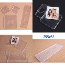 사각 멀티케이스 아크릴꽂이 투명액자 명찰꽂이 아크릴홀더, 255x85