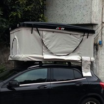 건방죽 카니발 루프탑텐트 폴딩 하드탑텐트 차박쉘터 3-4인용 웨이파 제트아웃GGG, 대형 블랙 쉘 그레이 캔버스